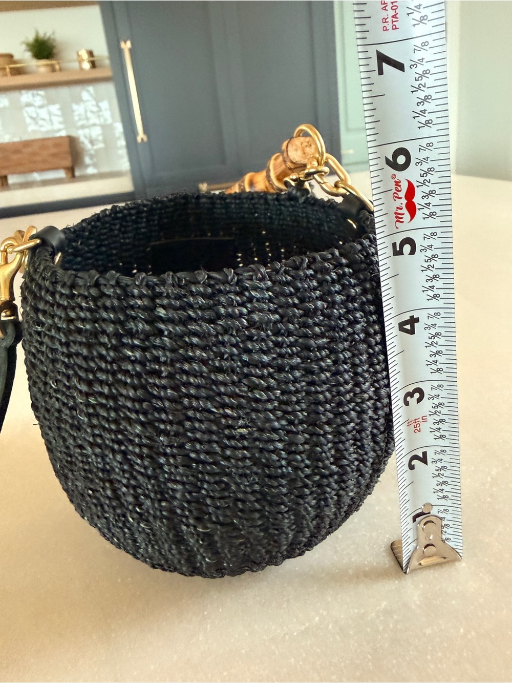 Clare V. Black Petit Pot de Miel Basket Bag with Bamboo Handle - Like New - Picture 15 of 15